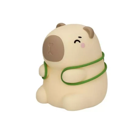 Immagine di InnoGIO GIOcapybara Lampada Notturna per Bambini in Silicone Morbido BPA Free, Luce Calda e Multicolore, Ricaricabile USB-C