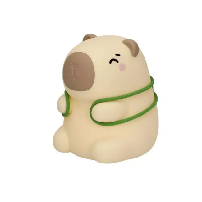 Immagine di InnoGIO GIOcapybara Lampada Notturna per Bambini in Silicone Morbido BPA Free, Luce Calda e Multicolore, Ricaricabile USB-C