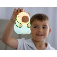 Immagine di InnoGIO GIOcapybara Lampada Notturna per Bambini in Silicone Morbido BPA Free, Luce Calda e Multicolore, Ricaricabile USB-C