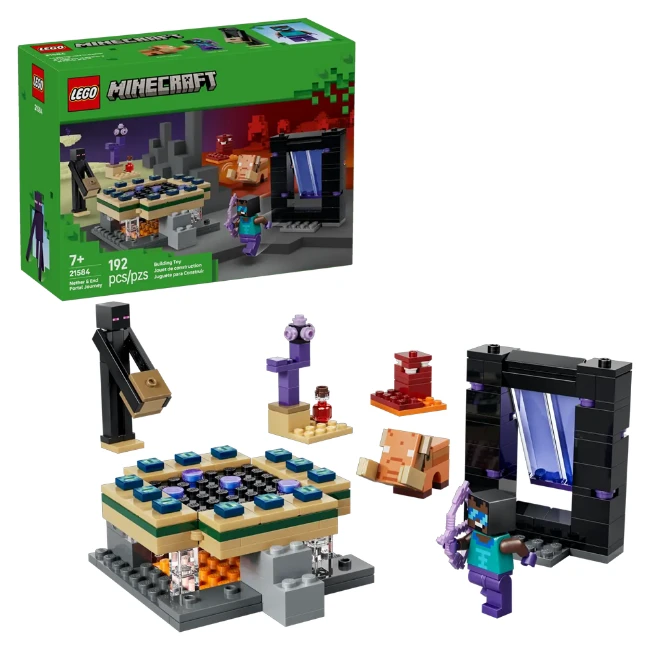 Immagine di LEGO® Minecraft® Viaggio nel Portale del Nether e dell’End 21584