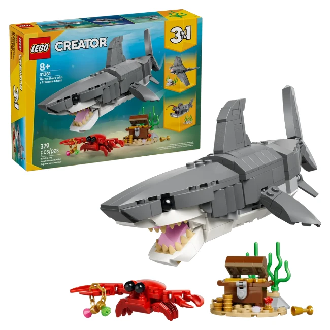 Immagine di LEGO® Creator 3-in-1 Squalo con Scrigno del Tesoro 31381