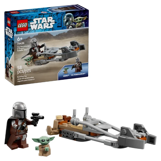 Immagine di LEGO® Star Wars™ Speeder Bike™ del Mandaloriano e di Grogu 75436