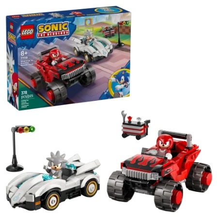 Immagine di LEGO® Sonic the Hedgehog™ Auto di Silver vs. Monster Truck di Knuckles 77118