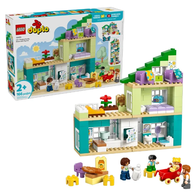 Immagine di LEGO® DUPLO® Casa familiare moderna 3 in 1 con personaggi 10470