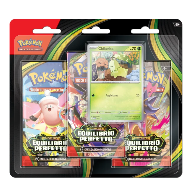 Immagine di Pokémon Megaevoluzione Equilibrio Perfetto - Blister 3 Bustine + 1 Carta Singola