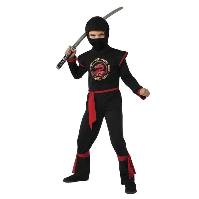 Immagine di Costume di Carnevale Dragon Ninja Nero per Bambini