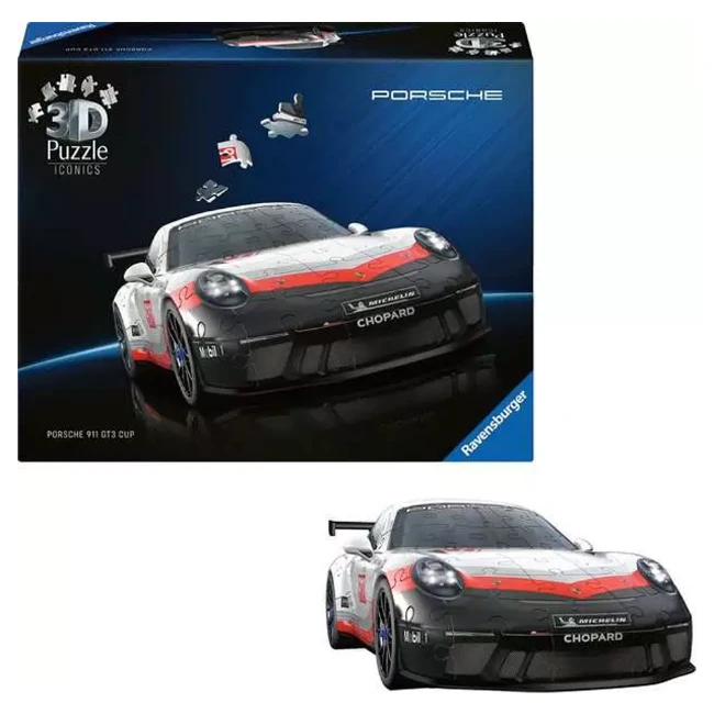 Immagine di Ravensburger 3D Puzzle Iconics Porsche 911 GT3 Cup