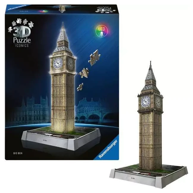 Immagine di Ravensburger 3D Puzzle Iconics Big Ben Light Up