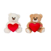 Peluche Orsetto con Cuore che Registra - 15 cm