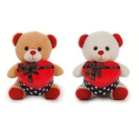 Peluche Orsetto con Scatola a Forma di Cuore - 20 cm