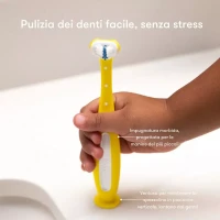 Immagine di Frida Baby ToothHugger Spazzolino Triangolare per Bambini e Neonati, Testina a 3 Lati con Setole Morbide
