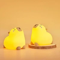 Immagine di InnoGIO Coco il Capibara Luce Notturna per Bambini in Silicone BPA Free, Luce Calda e Fredda, Ricaricabile USB-C, Spegnimento Automatico