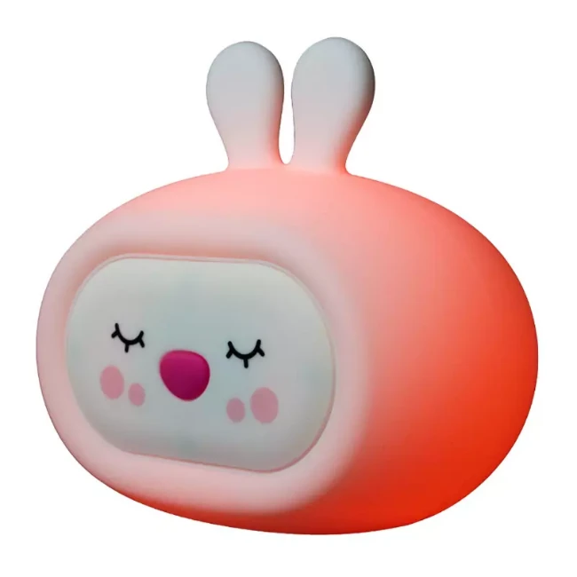 Immagine di InnoGIO GIOsleepy Bunny Luce Notturna per Bambini in Silicone BPA Free, Multicolore, 7 Suoni Rilassanti, Ricaricabile USB-C, Autonomia fino a 8 Ore