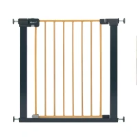 Immagine di Safety 1st Easy Close Metal SecureTech Cancelletto di Sicurezza Bambini per Scale e Porte, Montaggio a Pressione Senza Fori - Wood 