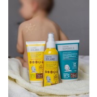 Immagine di Fiocchi di Riso Latte Solare Spray SPF 50+ 140 ml per Bambini e Neonati - Tripla Protezione UVA UVB IR, Coral Friendly, Flacone Riciclato