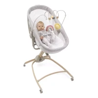 Immagine di Chicco Armonia Baby Hug 4 in 1 - Culla Neonato Convertibile a Sdraietta/Seggiolone/Prima Sedia con Barra Giochi e Ruote Piroettanti - da 0 a 36 Mesi