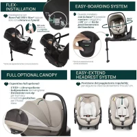 Immagine di Chicco Trio Bellagio da 0 a 4 anni con Passeggino dalla Seduta Reversibile, Navicella Gran Comfort e Seggiolino Auto i-Size First Seat Recline
