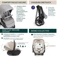 Immagine di Chicco Trio Bellagio da 0 a 4 anni con Passeggino dalla Seduta Reversibile, Navicella Gran Comfort e Seggiolino Auto i-Size First Seat Recline