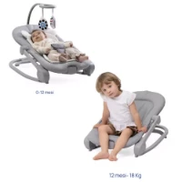 Immagine di Chicco Mia Sdraietta Neonato Elettrica con Vibrazione e 8 Melodie, Modalità Fissa o Basculante - dalla Nascita fino a 18 Mesi