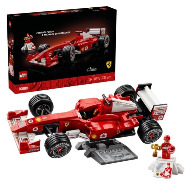 LEGO Icons Ferrari F2004 e Michael Schumacher 11375