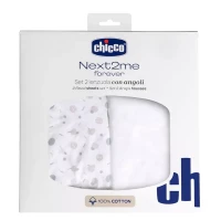 Immagine di Chicco Set 2 Lenzuola con Angoli per Culla Next2Me Forever in Cotone 