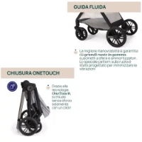 Immagine di Chicco Trio Bellagio 2 con Passeggino Seduta Reversibile, Navicella Gran Comfort e Seggiolino Auto Kory Plus i-Size - da 0 a 4 Anni