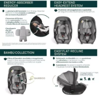 Immagine di Chicco Trio Bellagio 2 Passeggino Seduta Reversibile, Navicella Gran Comfort e Seggiolino Auto First Seat Recline - da 0 a 4 Anni