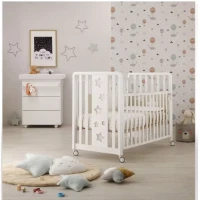 Immagine di Azzurra Design Glam Stelle Lettino/Culla Bambini Evolutiva 9 in 1 - Materasso e Set Piumone inclusi
