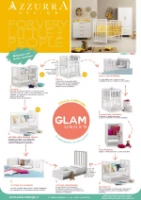 Immagine di Azzurra Design Glam Stelle Lettino/Culla Bambini Evolutiva 9 in 1 - Materasso e Set Piumone inclusi