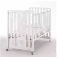 Immagine di Azzurra Design Glam Stelle Lettino/Culla Bambini Evolutiva 9 in 1 - Materasso e Set Piumone inclusi