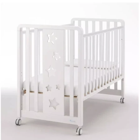 Immagine di Azzurra Design Glam Stelle Lettino/Culla Bambini Evolutiva 9 in 1 - Materasso e Set Piumone inclusi