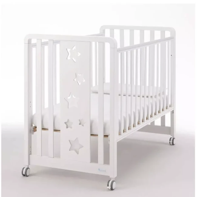 Immagine di Azzurra Design Glam Stelle Lettino/Culla Bambini Evolutiva 9 in 1 - Materasso e Set Piumone inclusi