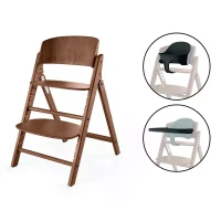Immagine di Cybex Seggiolone Evolutivo in Legno Click & Fold 3in1 con Baby Set e Vassoio - dai 6 mesi ai 99 anni