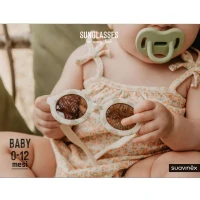 Immagine di Suavinex Studio Collection Occhiali da Sole Bambino 0-12 Mesi - Protezione UVA UVB, Lenti Ambra Polarizzate, Montatura Opaca, Custodia Inclusa