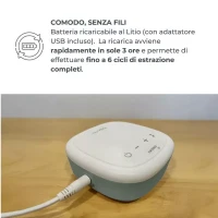 Immagine di Nuvita Materno Go Tiralatte Elettrico a 2 Fasi con 9 Livelli di Intensità, Touch Screen, Batteria Ricaricabile USB
