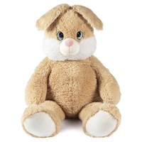 Peluche Coniglio Maxi 100 cm Colore Beige con Occhi Ricamati Glitter 