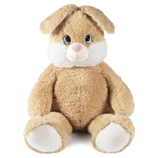 Peluche Coniglio Maxi 100 cm Colore Beige con Occhi Ricamati Glitter 