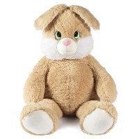 Peluche Coniglio Maxi 100 cm Colore Beige con Occhi Ricamati Glitter 