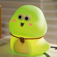 Immagine di InnoGio GIOwiggles The Snail Luce Antibuio in Silicone per Bambini, Lampada Notturna Ricaricabile USB-C, Cambio Colore e Luminosità Al Tocco