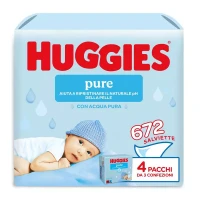 Immagine di Huggies Pure Salviette Acqua Pura 56 x 12 Confezioni -  672 Salviette