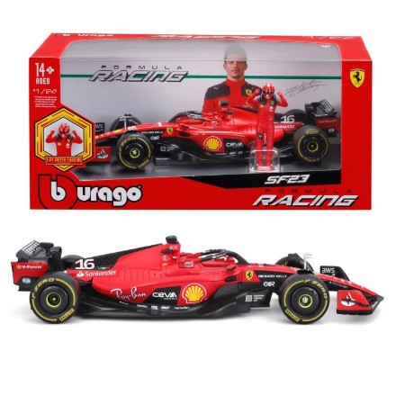Ferrari SF-23 Charles Leclerc Modellino in Scala 1:24 con Pilota