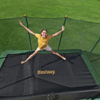 Trampolino Rettangolare da Esterno Bestway Extreme Air 457 x 274 x 283 cm con Rete di Sicurezza e Scaletta