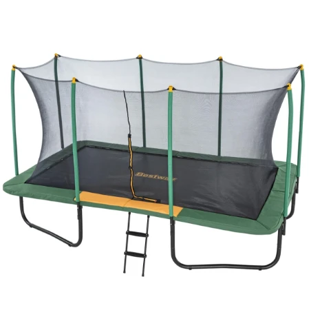Trampolino Rettangolare da Esterno Bestway Extreme Air 457 x 274 x 283 cm con Rete di Sicurezza e Scaletta