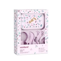 Immagine di Miniland Baby Kit Igiene Neonato con Spazzola, Pettine, Forbicine, Tagliaunghie e Custodia