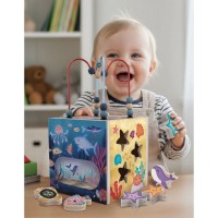 Lisciani Giochi Montessori Legno Sensory Cube The Ocean