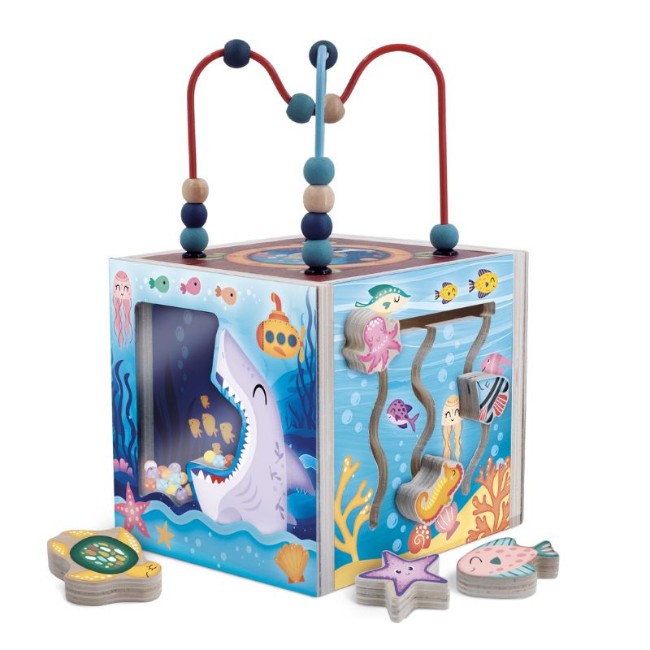 Lisciani Giochi Montessori Legno Sensory Cube The Ocean