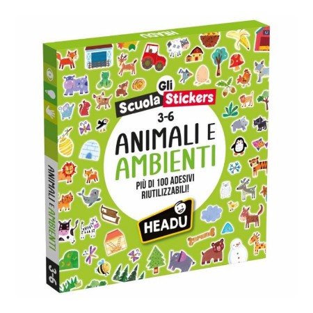 Headu Scuola Stickers Animali e Ambienti