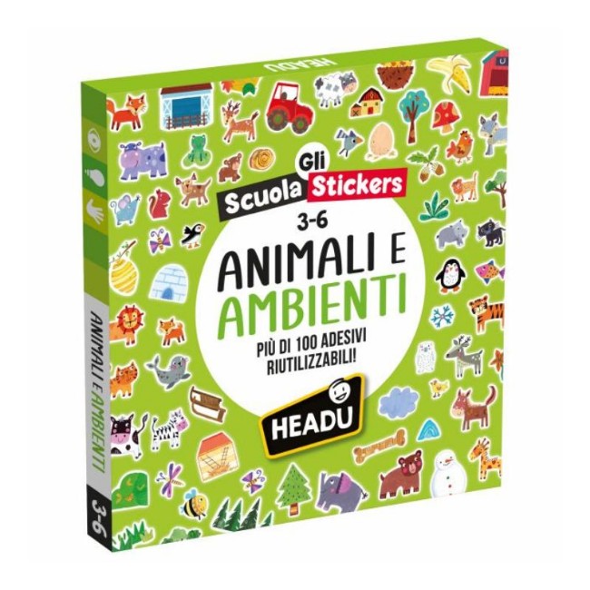 Headu Scuola Stickers Animali e Ambienti