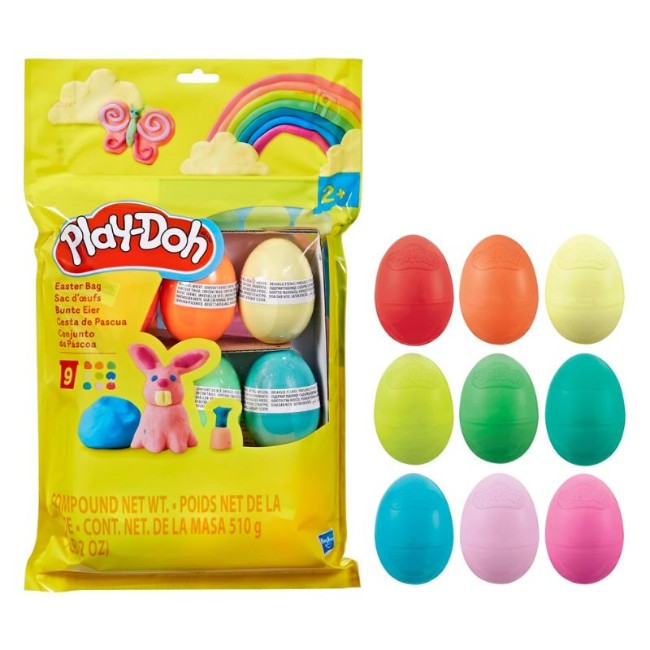 Play-Doh Sacca di Pasqua con 9 Uova Colorate