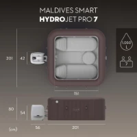 Idromassaggio Gonfiabile Bestway Lay-Z-Spa Maldives HydroJet Pro 201 x 201 x 80 cm